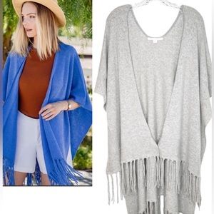 Captiva Gray Cashmere Layering Travel Wrap One Size